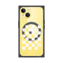プレミアムパネル with MagSafe［ Racing checkered flag White - レーシングチェッカーフラッグ ホワイト ］