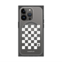 プレミアムパネル with MagSafe［ Racing checkered flag White - レーシングチェッカーフラッグ ホワイト ］