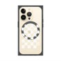 プレミアムパネル with MagSafe［ Racing checkered flag White - レーシングチェッカーフラッグ ホワイト ］