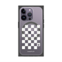 プレミアムパネル with MagSafe［ Racing checkered flag White - レーシングチェッカーフラッグ ホワイト ］