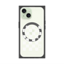 プレミアムパネル with MagSafe［ Racing checkered flag White - レーシングチェッカーフラッグ ホワイト ］