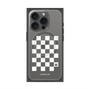 プレミアムパネル with MagSafe［ Racing checkered flag White - レーシングチェッカーフラッグ ホワイト ］