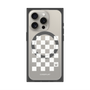プレミアムパネル with MagSafe［ Racing checkered flag White - レーシングチェッカーフラッグ ホワイト ］