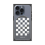 プレミアムパネル with MagSafe［ Racing checkered flag White - レーシングチェッカーフラッグ ホワイト ］