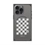 プレミアムパネル with MagSafe［ Racing checkered flag White - レーシングチェッカーフラッグ ホワイト ］