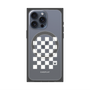 プレミアムパネル with MagSafe［ Racing checkered flag White - レーシングチェッカーフラッグ ホワイト ］