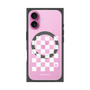 プレミアムパネル with MagSafe［ Racing checkered flag White - レーシングチェッカーフラッグ ホワイト ］