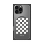 プレミアムパネル with MagSafe［ Racing checkered flag White - レーシングチェッカーフラッグ ホワイト ］