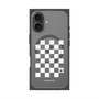 プレミアムパネル with MagSafe［ Racing checkered flag White - レーシングチェッカーフラッグ ホワイト ］