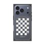 プレミアムパネル with MagSafe［ Racing checkered flag White - レーシングチェッカーフラッグ ホワイト ］
