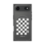 プレミアムパネル with MagSafe［ Racing checkered flag White - レーシングチェッカーフラッグ ホワイト ］