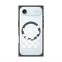 プレミアムパネル with MagSafe［ Racing checkered flag White - レーシングチェッカーフラッグ ホワイト ］