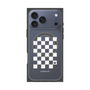 プレミアムパネル with MagSafe［ Racing checkered flag White - レーシングチェッカーフラッグ ホワイト ］