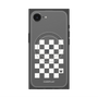 プレミアムパネル with MagSafe［ Racing checkered flag White - レーシングチェッカーフラッグ ホワイト ］