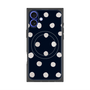 プレミアムパネル with MagSafe［ 水彩ドット・レトロカラー - Navy ］