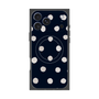 プレミアムパネル with MagSafe［ 水彩ドット・レトロカラー - Navy ］