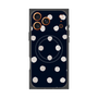 プレミアムパネル with MagSafe［ 水彩ドット・レトロカラー - Navy ］
