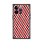 プレミアムパネル with MagSafe［ Small Stripe - Red × Black ］