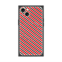 プレミアムパネル with MagSafe［ Small Stripe - Red × Black ］