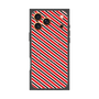 プレミアムパネル with MagSafe［ Small Stripe - Red × Black ］