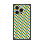 プレミアムパネル with MagSafe［ Small Stripe - Green × Orange ］