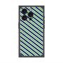 プレミアムパネル with MagSafe［ Small Stripe - Navy × Green ］
