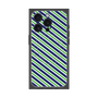 プレミアムパネル with MagSafe［ Small Stripe - Navy × Green ］