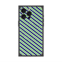 プレミアムパネル with MagSafe［ Small Stripe - Navy × Green ］