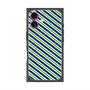 プレミアムパネル with MagSafe［ Small Stripe - Navy × Green ］