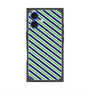 プレミアムパネル with MagSafe［ Small Stripe - Navy × Green ］