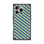 プレミアムパネル with MagSafe［ Small Stripe - Navy × Green ］