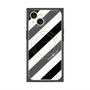 プレミアムパネル with MagSafe［ Big Stripe - Black × Gray ］