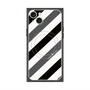 プレミアムパネル with MagSafe［ Big Stripe - Black × Gray ］