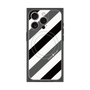 プレミアムパネル with MagSafe［ Big Stripe - Black × Gray ］