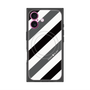 プレミアムパネル with MagSafe［ Big Stripe - Black × Gray ］