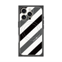 プレミアムパネル with MagSafe［ Big Stripe - Black × Gray ］