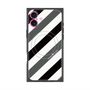 プレミアムパネル with MagSafe［ Big Stripe - Black × Gray ］