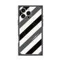 プレミアムパネル with MagSafe［ Big Stripe - Black × Gray ］