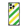 プレミアムパネル with MagSafe［ Big Stripe - Green × Yellow ］