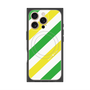 プレミアムパネル with MagSafe［ Big Stripe - Green × Yellow ］
