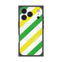 プレミアムパネル with MagSafe［ Big Stripe - Green × Yellow ］