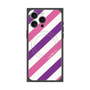 プレミアムパネル with MagSafe［ Big Stripe - Purple × Pink ］