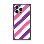 プレミアムパネル with MagSafe［ Big Stripe - Purple × Pink ］