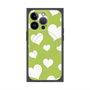 プレミアムパネル with MagSafe［ Dot Hearts - Green ］