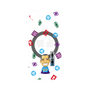プレミアムパネル with MagSafe［ 笑点 - 三遊亭 小遊三 - 白 ］