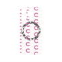 プレミアムパネル with MagSafe［ オリジナル - CASEPLAYイニシャル総柄 - ピンク ］