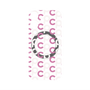 プレミアムパネル with MagSafe［ オリジナル - CASEPLAYイニシャル総柄 - ピンク ］