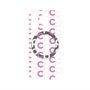 プレミアムパネル with MagSafe［ オリジナル - CASEPLAYイニシャル総柄 - ピンク ］