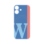 プレミアムパネル with MagSafe［ オリジナル - initial color line - W blue ］