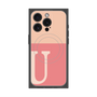 プレミアムパネル with MagSafe［ オリジナル - initial two tone - U pink ］